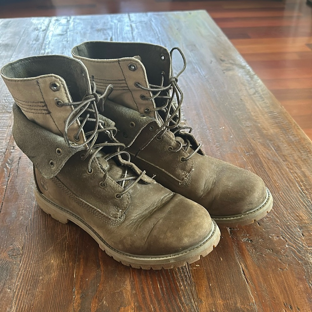 Timberland Tan Lace-Up Winter Boots